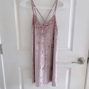 Lulus velvet pink dress